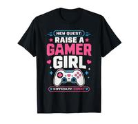 New Quest Raise a Gamer Girl Difficulty Expert Gaming Dad Camiseta