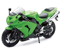 New Ray 42443 I - Motocicleta Kawasaki ZX 10 R / HONDA CBR, Vehículo en miniatura, escala 1:12, Verde / negro