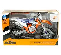 New Ray 58343 450 SX-F - Motocicleta de Motocross Naranja y Blanco 1/12 Fundido a presión