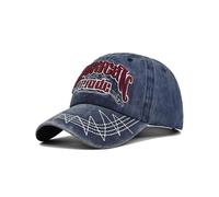 New retro patch three-dimensional embroidery baseball cap 3D embroidery peaked cap washed to make old curved brim hat sun visor