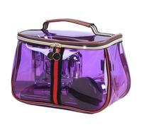 New Retro Vintage Vanity Bag, Large Capacity Makeup Organizer For Women, Ladies Travle Storage Case(Purple)