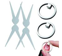 New Ring Cat Eye Magnet for Nails,Ring Magnet for Nails,Cat Eye Gel Nail Polish Magnets, Portable Hollow Circular Cat Eye for Home DIY, Beginners & Nail Artists (2pcs)