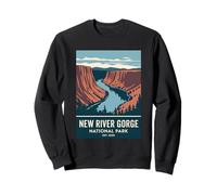 New River Gorge National Park Vintage Camping Hombres Mujeres Niños Sudadera