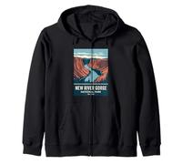 New River Gorge National Park Vintage Camping Hombres Mujeres Niños Sudadera con Capucha