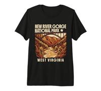 New River Gorge National Park West Virginia Diseño Vintage Camiseta Premium