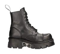 New Rock Boots M-NEWMILI083-S19 - Botas de motociclista (piel), color negro, Negro (Negro ), 42 EU