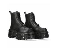 NEW ROCK Bota Piel Unisex Estilo Militar con Plataforma TANK Tornillos Adorno Cu