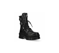 NEW ROCK Botas Mujer Plataforma Hebillas Pinchos Cremallera Negro M.WALL373-S6