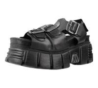 New Rock Botines Bio Metallic estilo punk urbano de cuero vacuno con suela PU-Ultra y tacón plano de 8 cm modelo M.BIOS101SF-C1 para unisex colección Bio 37