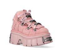 New Rock Botines M-106-C153 con Plataforma Rosa Estilo Gótico Punk.
