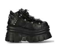 New Rock M-106-C178 Black Tower - Botines gruesos góticos punk, Black, 36 EU