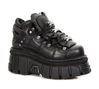 New Rock M.106-S29, Zapatos de Cordones Brogue Unisex Adulto, Negro (Negro 001), 42 EU