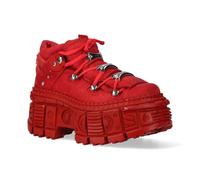 New Rock M-106WALL-C13 Unisex Metálico Cuero Rojo Gótico Botines Plataforma
