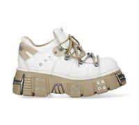 New Rock M-120N-C80 - Botines de plataforma gótica blanca, White, 40 EU