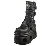 New Rock Metallic M-373-s94 - Botines unisex en color negro, Negro, 11