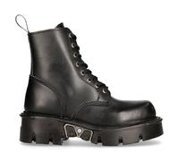 New Rock Mili-084N-S3 Negro Gótico Botas Militar Unisex 8 Agujero Motero Zapatos
