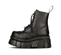 New Rock - Nomada Zapatos de Cuero Negro de Alta Calidad - Shoes - Mujer - Negro - 38 EU -