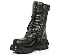 New Rock Shoes - All Black Boots with Reactor Soles UK 5 / Black
