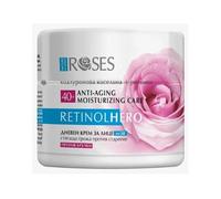 New Roses Retinol Hero Crema antiedad para cara y cuello SPF30 con retinol, ácido hialurónico y agua rosa 40+