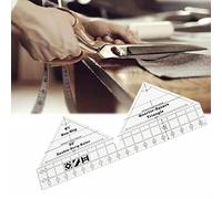 NEW Ruler Non-slip 90 Degree Double Strip Quilt Ruler, Acrylic Sewing Quilting Ruler DIY Ruler Multifunction, for Sewing Craft, Acrylic Sewing Quilting Rulers and Templates (18 inches)