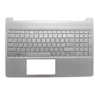 New Russian Laptop Keyboard for HP 15-DY 15T-DY 15-EF 15S-FQ 15S-EQ TPN-Q222 RU with Laptop Palmrest Upper Case Cover (Color : Silver)