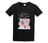 New Sabrina Carpenter The De Tour Unisex 100% Cotton Short-Sleeve T-Shirts Black S