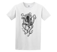 New Scuba Diving Octopus Mens Funny Diver Deep Sea Kit Equipment Unisex Cotton tee Shirt Men's White T-Shirt L