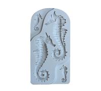 New Seahorse Shape Fondant Cake Mold Candy Chocolate Silicone Mold Cookies Biscuits Mould Kitchen Baking Cake Decorating Tools(2pcs) Zekai