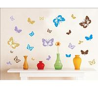 *** NEW *** Set of 30 Colorful Butterflies Baby Room Beautiful room decoration. Wall mural art deco. Livingroom Sticker Home Wall Decor Decoration Decals