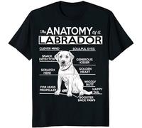 New Short Sleeve Casual Anatomy of A Labrador Tshirt Black 3XL
