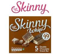 New Skinny Whip Snack barras de menos de 99 calorías, 5 variaciones, paquete múltiple (chocolate doble, 4 cajas)