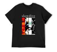 New Slowdive - Discography T-Shirt Tees Vintage t Shirt Aesthetic Clothing Men Clothing Black XXL