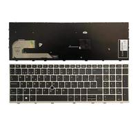 New Spanish SP Laptop Keyboard For HP EliteBook 850 G5 Silver Frame with Pointing Stick (Color : No Backlit)