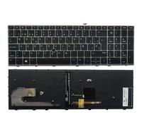 New Spanish SP Laptop Keyboard For HP EliteBook 850 G5 Silver Frame with Pointing Stick (Color : with Backlit)