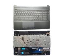 New Spanish SP/Latin LA Laptop Keyboard for HP Pavilion 15-DW 15s-DU 15s-DY TPN-C139 250 G8 with palmrest Upper Cover No Backlit (Color : Silver LA)