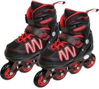 New Sports ABEC 7 - Patines en línea, Talla 31-34, Color Negro y Rojo