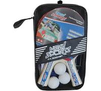New Sports Juego de Mesa de Tenis con 2 Raquetas, 3 Pelotas con Red