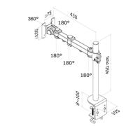 New Star FPMA-D960 - Soporte de escritorio para monitores, color negro