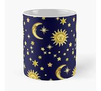 New Stars Moon Sun The Best - Taza de café de cerámica blanca de 325 ml