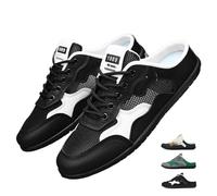 New Summer Men's Slip on Mule Sneakers, Men's Backless Sneakers Sports Slippers Casual Mesh Trendy Backless Tenis Shoes, Negro , 50 EU