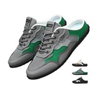 New Summer Men's Slip on Mule Sneakers, Men's Backless Sneakers Sports Slippers Casual Mesh Trendy Backless Tenis Shoes, gris, 50 EU