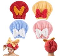 New Super Absorbent Hair Towel Wrap for Wet Hair,Absorbent Hair Towel for Long Hair,Plopping Towel Curly Hair,Microfiber Towel for Hair Drying,Hair Wraps for Women Wet Hair,Quick,Soft (4Mix)