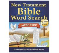 New Testament Bible Word Search Puzzle Book: Word Searches with Easy to Read Large Print about New Testament, Bible, Gospels, and More - 8.5x11 ... Gift for Vacations, Holidays, and Free Times.