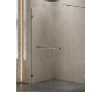 New Trendy Avexa Gunmetal Brushed mampara de ducha walk-in 70 cm gris metálico cepillado/vidrio transparente EXK-7122
