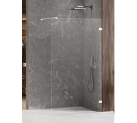 New Trendy Avexa White mampara de ducha walk-in 100 cm blanco mate/vidrio transparente EXK-2921