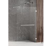 New Trendy Avexa White mampara de ducha walk-in 100 cm blanco mate/vidrio transparente EXK-2953