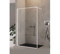 New Trendy New Modus White mampara de ducha walk-in 100 cm blanco mate/vidrio transparente EXK-2224