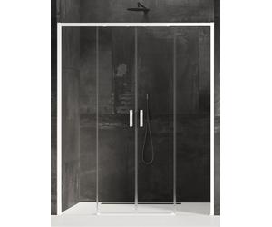 New Trendy Prime puerta de ducha 130 cm corredera blanco mate/vidrio transparente D-0434A
