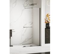 New Trendy Smart Black mampara de ducha walk-in 100 cm negro mate/vidrio transparente EXK-6676