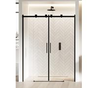 New Trendy Softi Black puerta de ducha 180 cm corredera negro mate/vidrio transparente EXK-3964